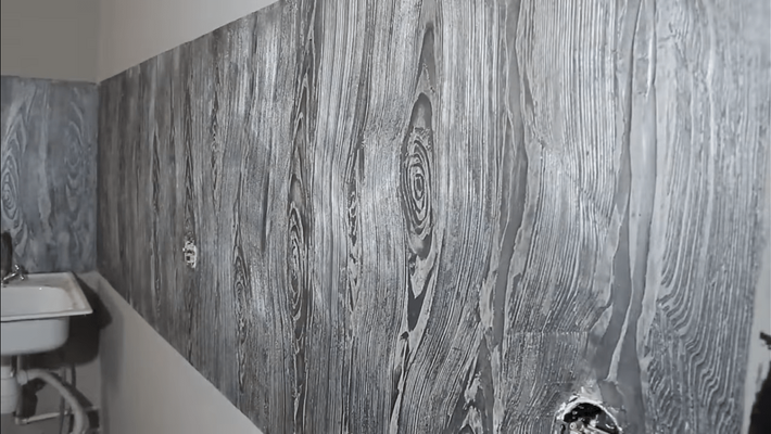 Имитация дерева декоративной штукатуркой